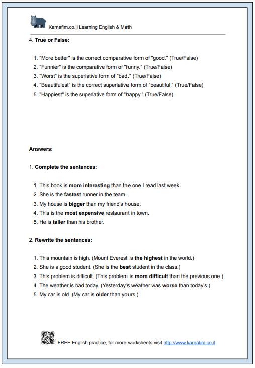 Mini Lesson 019 - Comparatives and Superlatives-p3