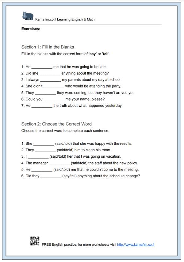 Mini Lesson 029 - Distinguishing Between 'Say' and 'Tell'-p2