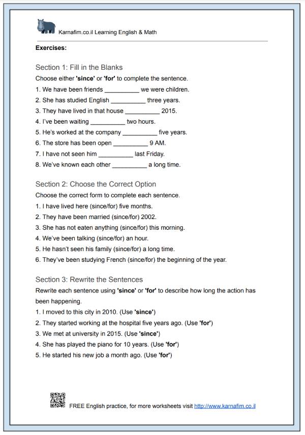 Mini Lesson 030 - Using 'Since' and 'For' with the Present Perfect-p2