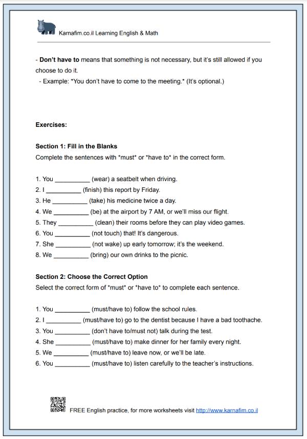 Mini Lesson 035 - Expressing Necessity with 'Must' and 'Have to'-p2