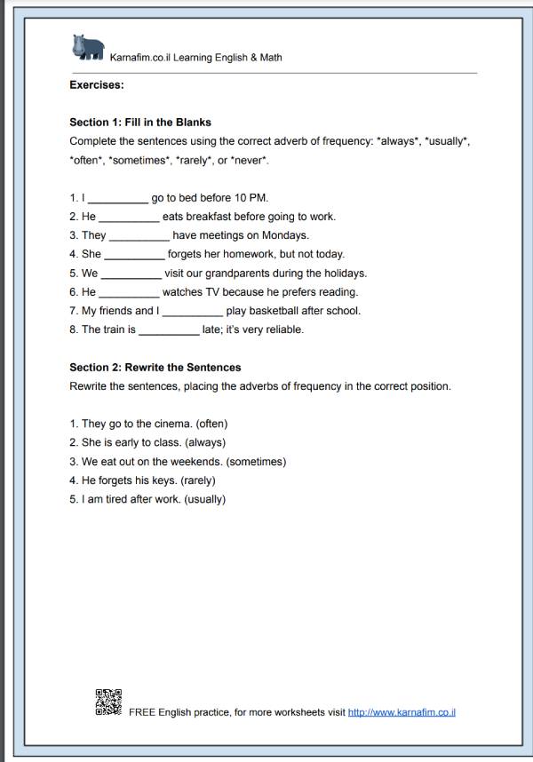 Mini Lesson 036 - Adverbs of Frequency-p2