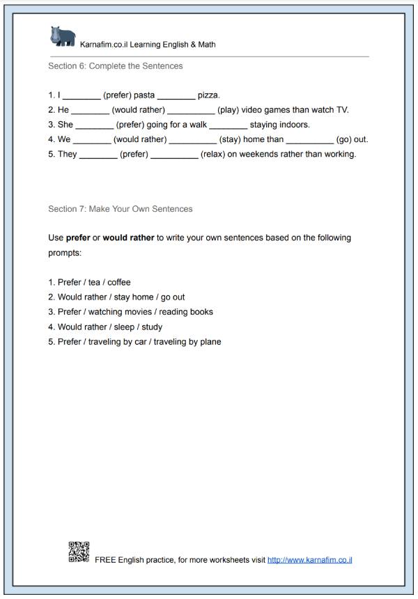 Mini Lesson 043 - Expressing Preferences with 'Prefer' and 'Would Rather'-p3