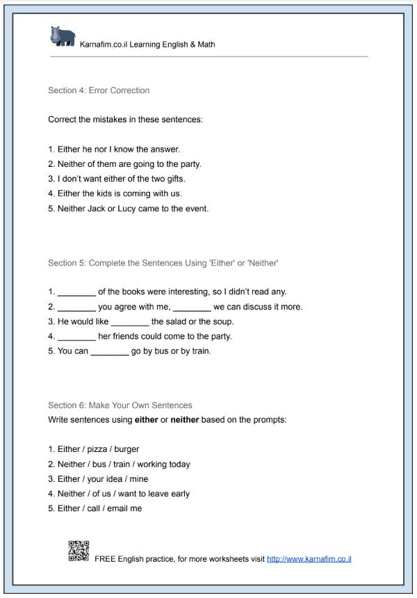 Mini Lesson 044 - Using 'Either' and 'Neither' in Sentences-p3