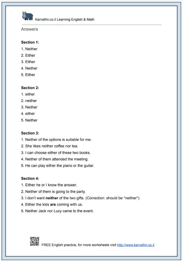 Mini Lesson 044 - Using 'Either' and 'Neither' in Sentences-p4