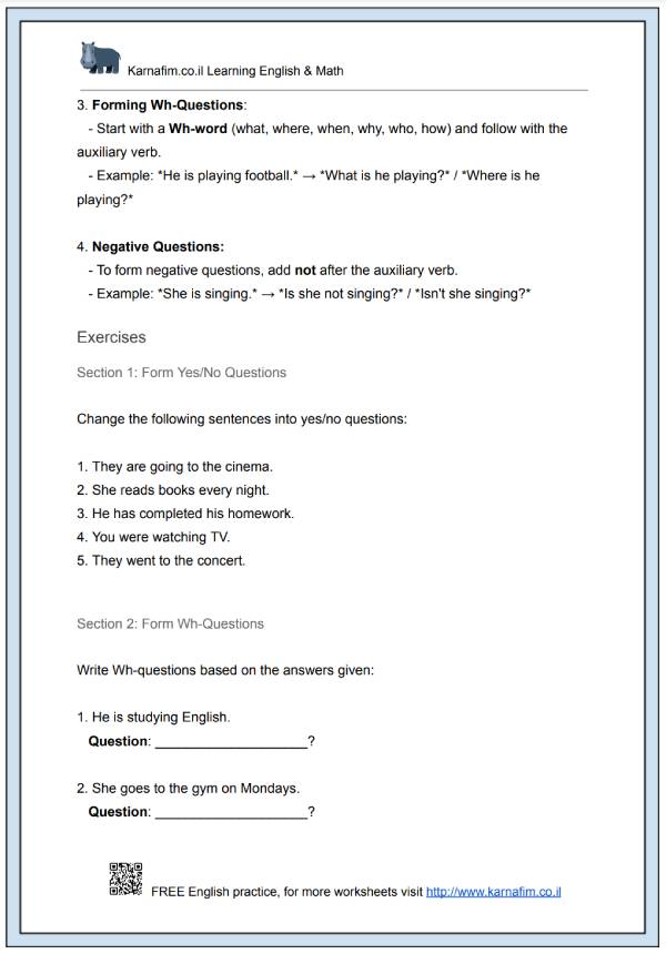 Mini Lesson 047 - Forming Questions with Auxiliary Verbs-p2