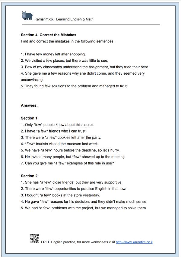 Mini Lesson 051 - The Difference Between Few and A Few-p3