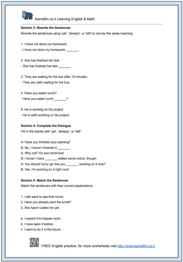 Mini Lesson 058 - Understanding 'Yet', 'Already', and 'Still'-p3