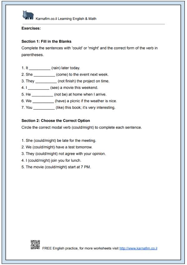 Mini Lesson 079 - Expressing Future Possibility with 'Could' and 'Might'-p2