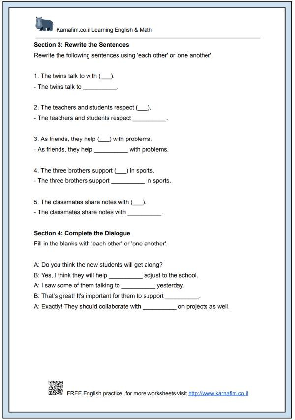 Mini Lesson 087 - The Use of 'Each Other' and 'One Another'-p3