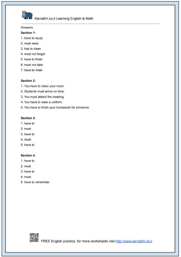 Mini Lesson 095 - Expressing Obligation with 'Have to' and 'Must'-p4