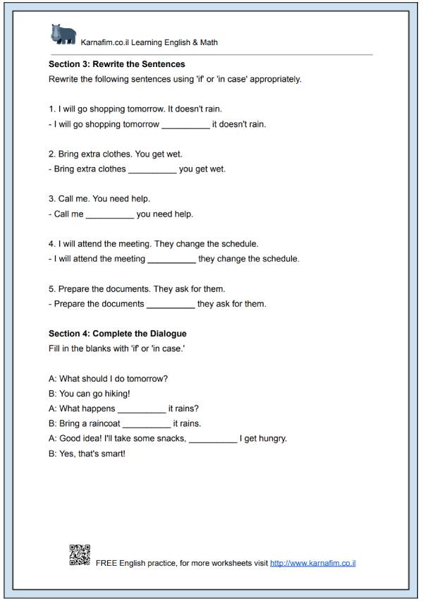 Mini Lesson 108 - Using 'In Case' and 'If' for Conditions-p3