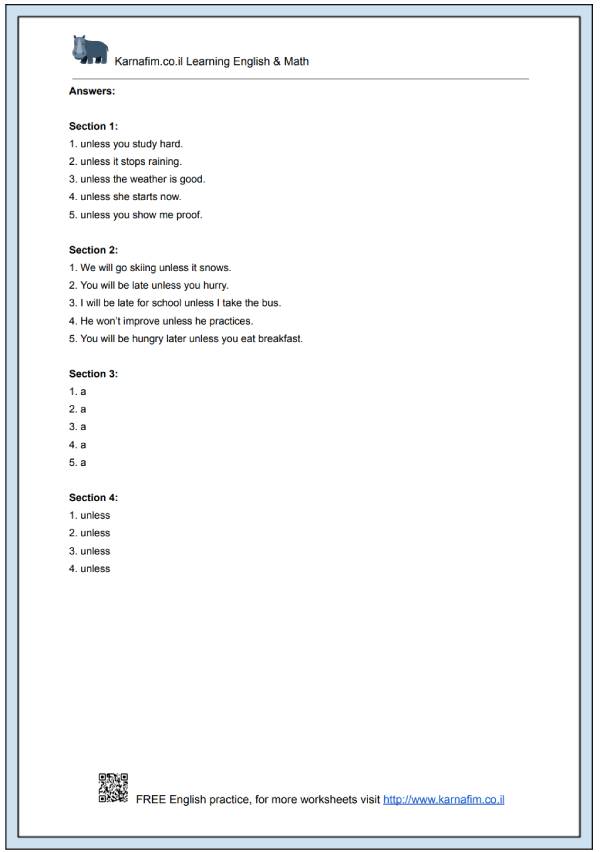 Mini Lesson 121 - The Use of 'Unless' in Conditional Sentences-p4