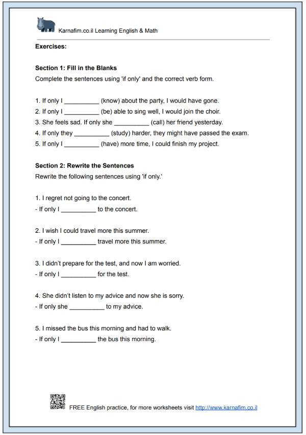 Mini Lesson 165 - The Use of 'If Only' for Regretful Statements-p2