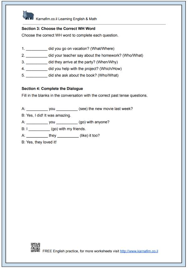 Mini Lesson 322 - Question Formation in the Past Tense-p3