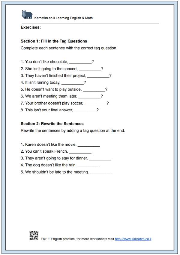 Mini Lesson 325 - Tag Questions with Negative Statements-p2